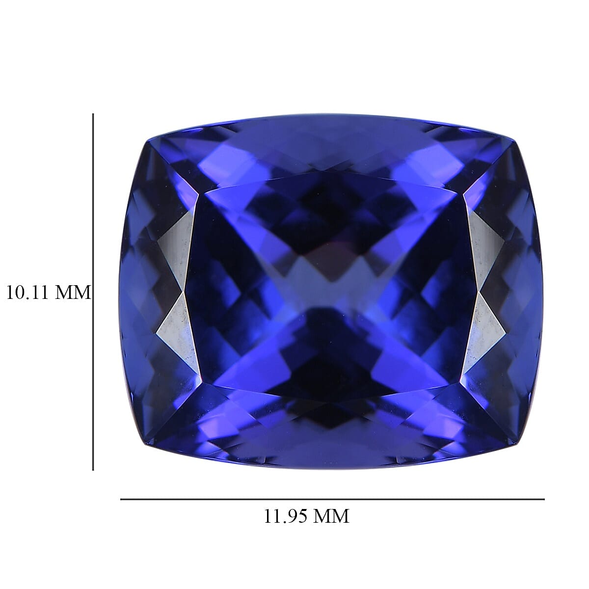AAAA Tanzanite Cushion Free Faceted (11.95x10.11x7.55) 7.65 Cts