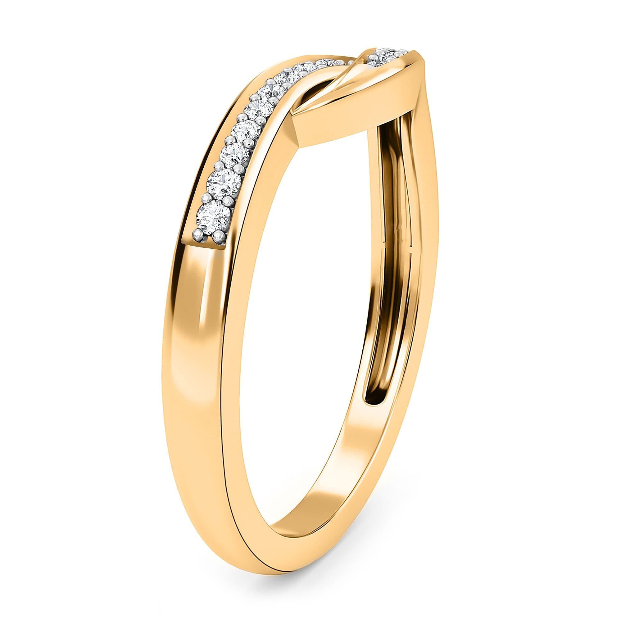 Diamond Ring in Sterling Silver 0.12 Ct.