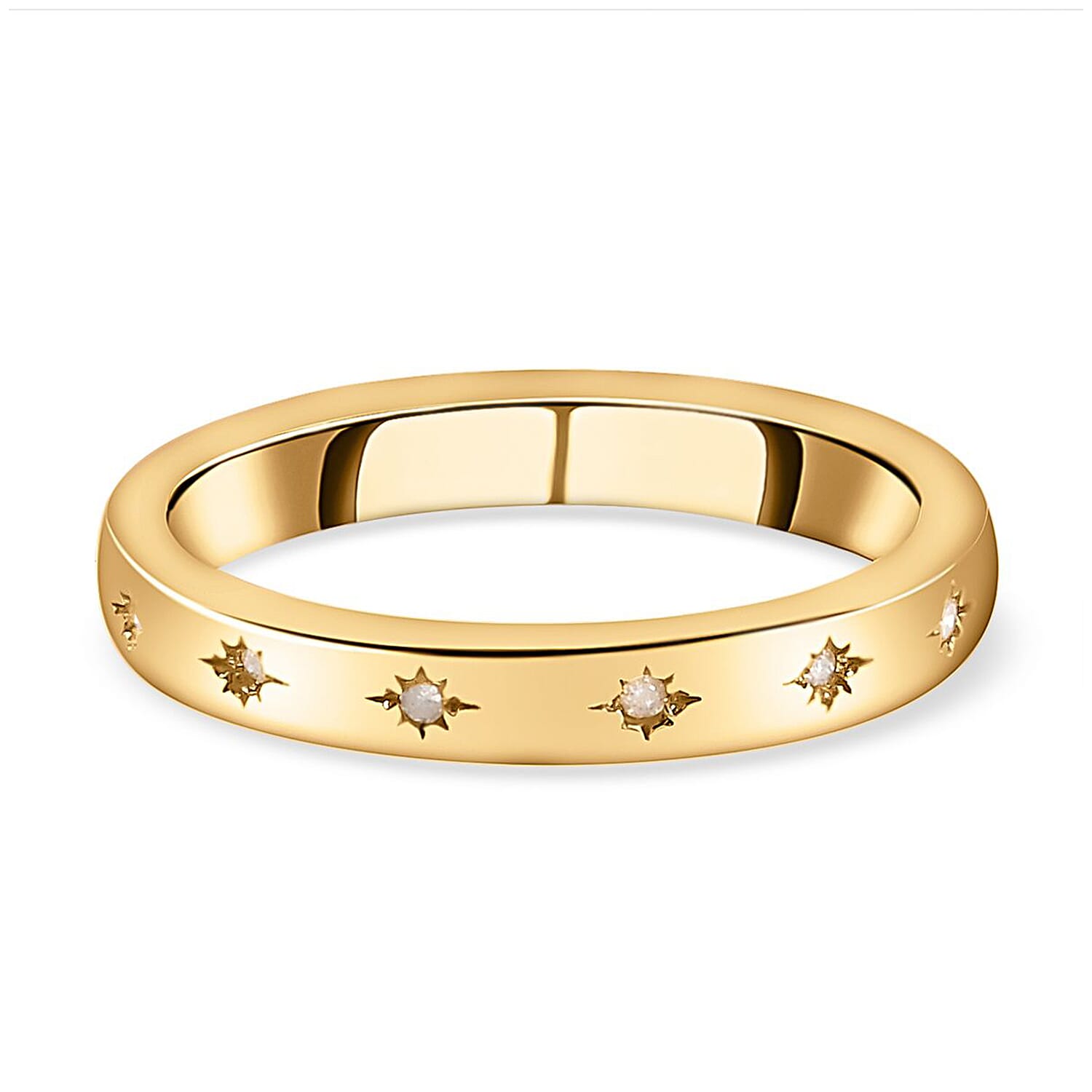 Diamond Ring in Sterling Silver 0.030 Ct.