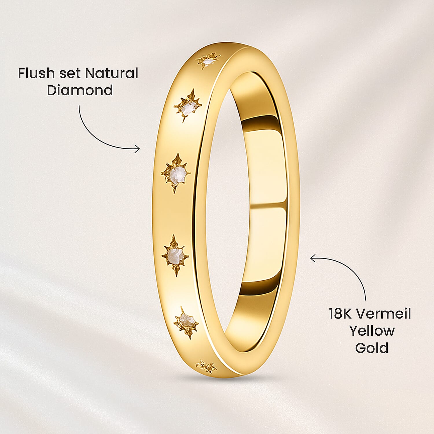 Diamond Ring in Sterling Silver 0.030 Ct.