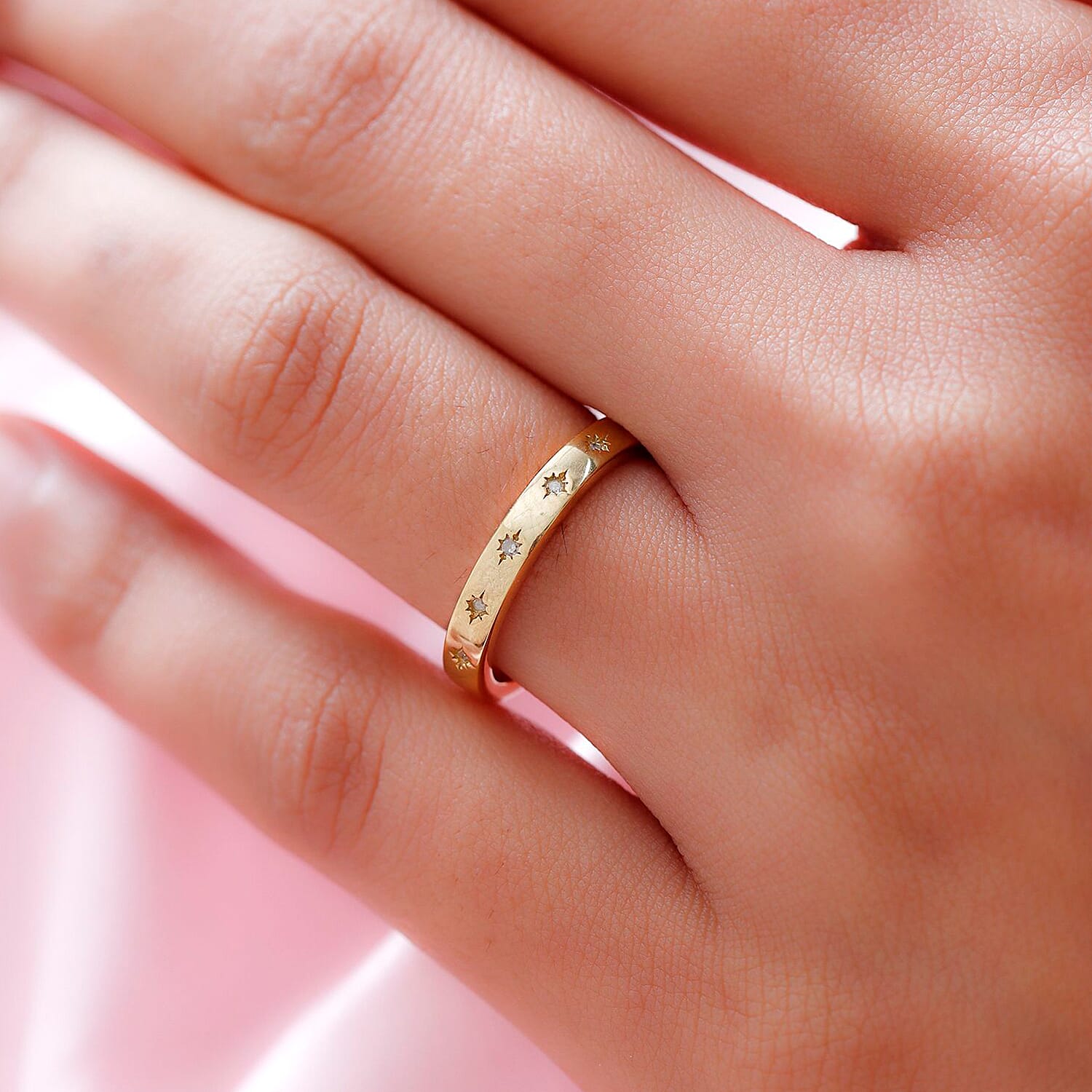 Diamond Ring in Sterling Silver 0.030 Ct.