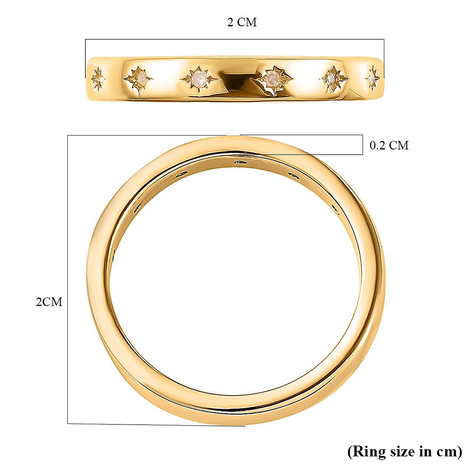 Diamond Ring in Sterling Silver 0.030 Ct.