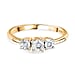 Diamond Trilogy Ring in Sterling Silver