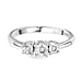 Diamond Trilogy Ring in Sterling Silver