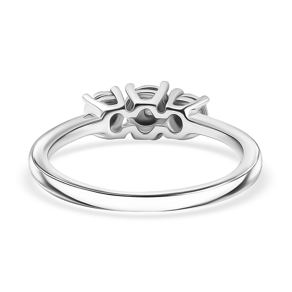 Diamond Trilogy Ring in Sterling Silver