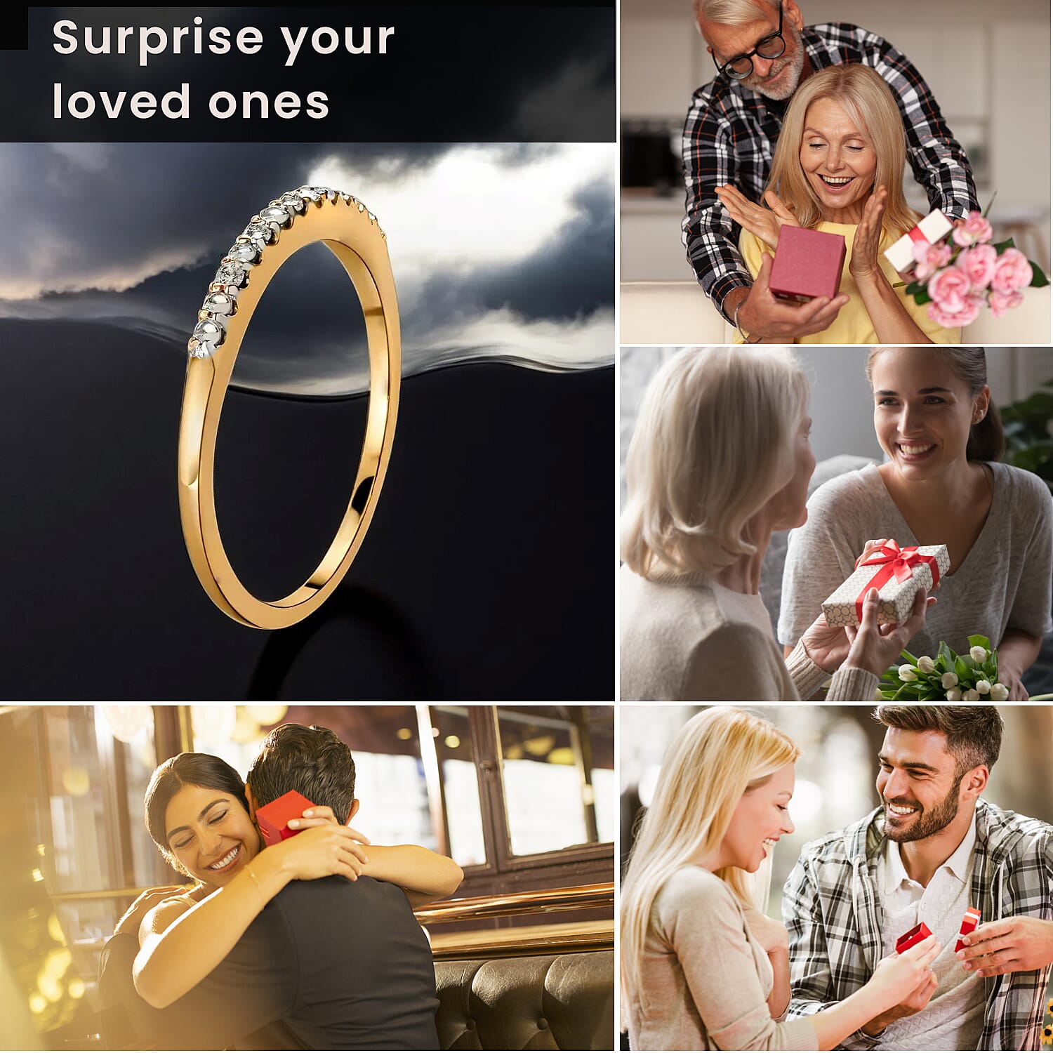 Diamond Half Eternity Ring in Sterling Silver