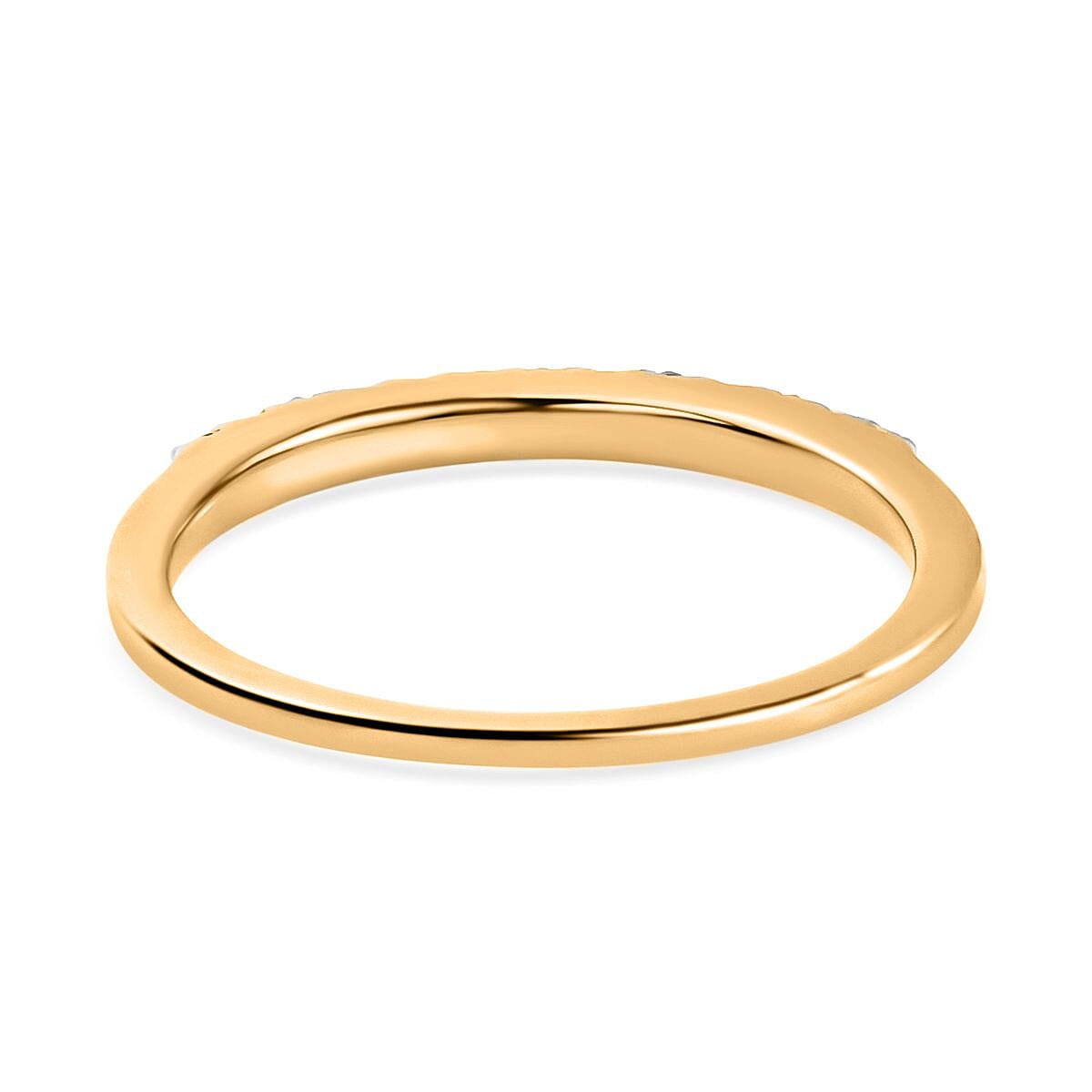 Diamond Half Eternity Ring in Sterling Silver