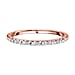 Diamond Half Eternity Ring in Sterling Silver