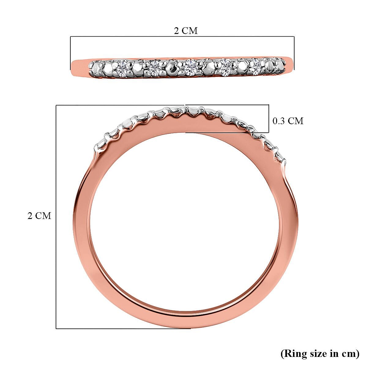 Diamond Half Eternity Ring in Sterling Silver Diamond Half Eternity Ring in Sterling Silver