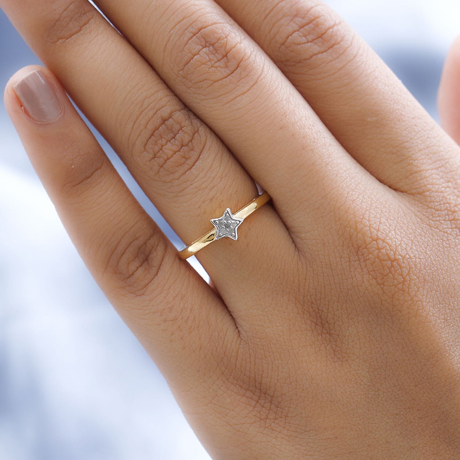 MP Diamond Star Ring in Sterling Silver