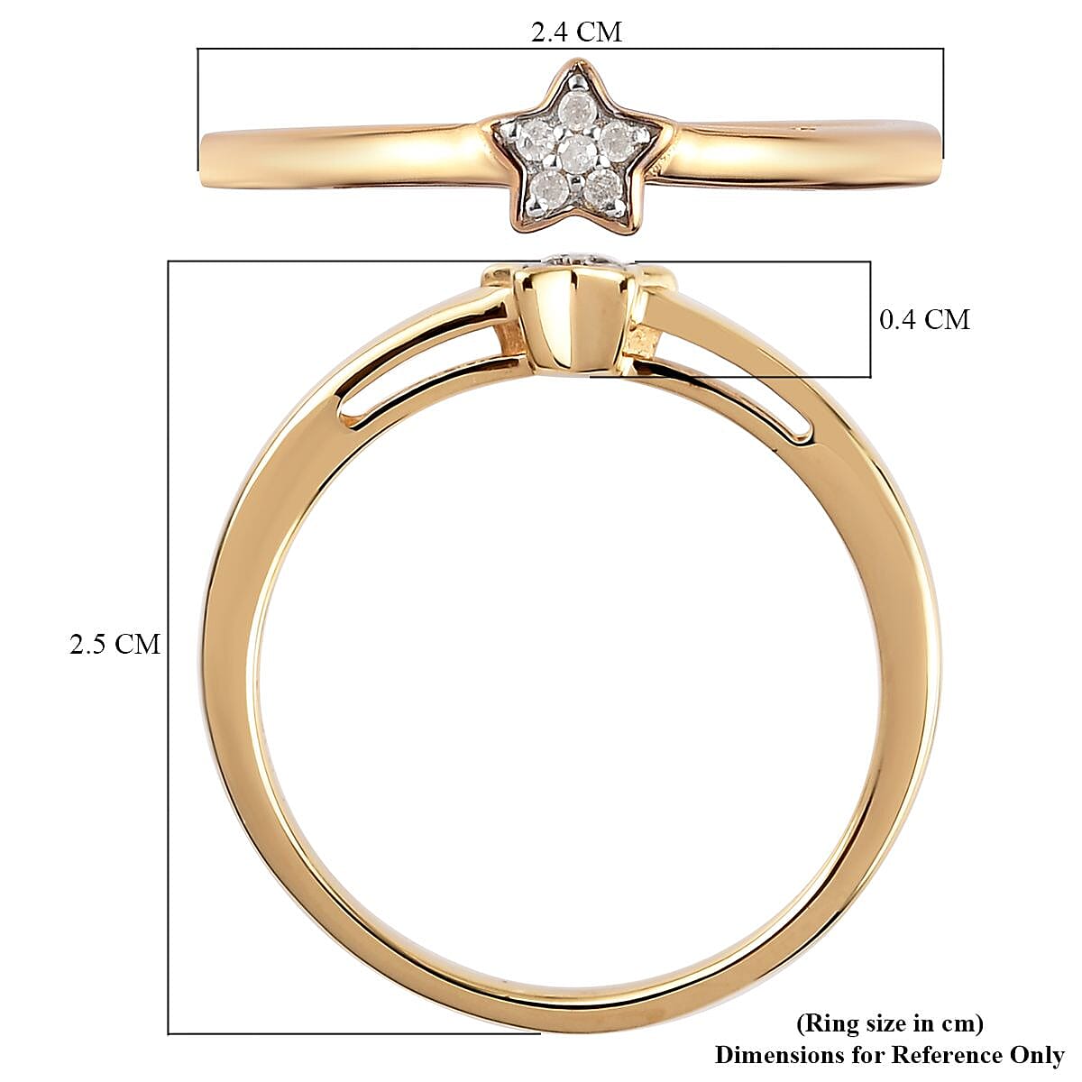 MP Diamond Star Ring in Sterling Silver