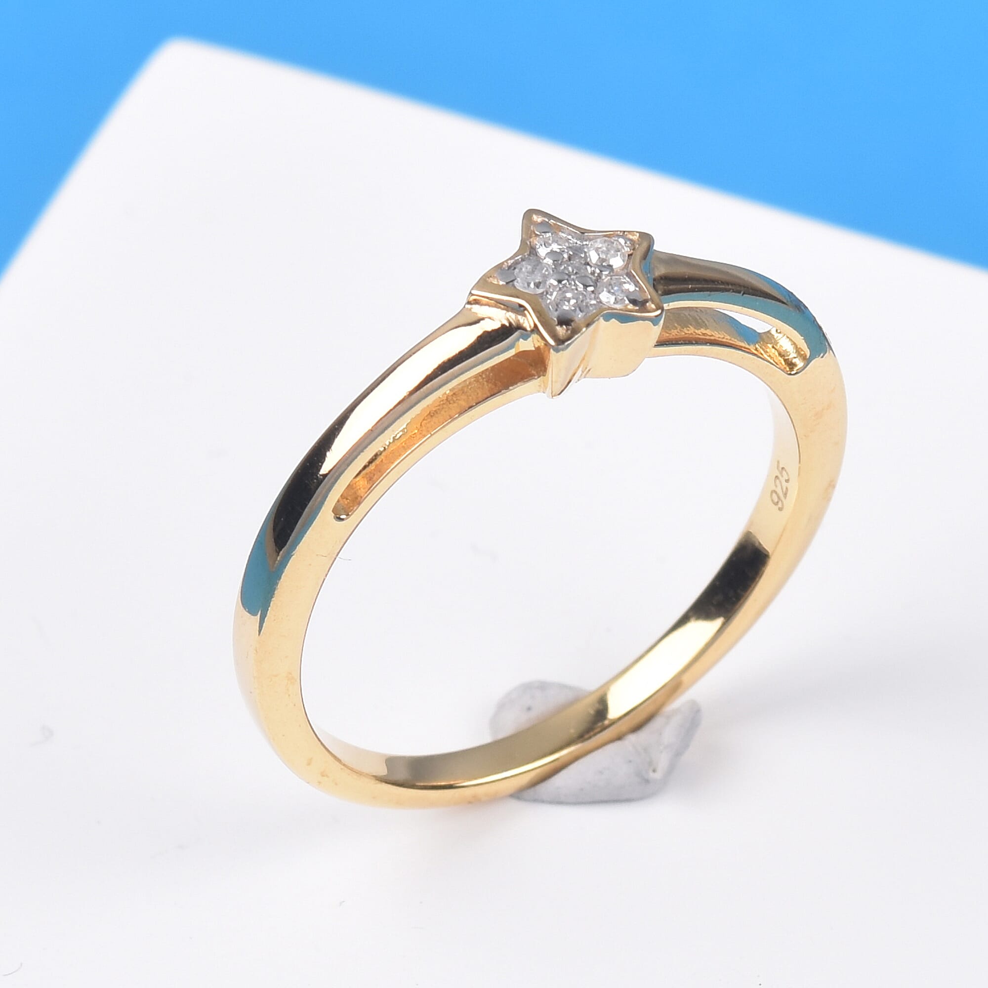 MP Diamond Star Ring in Sterling Silver