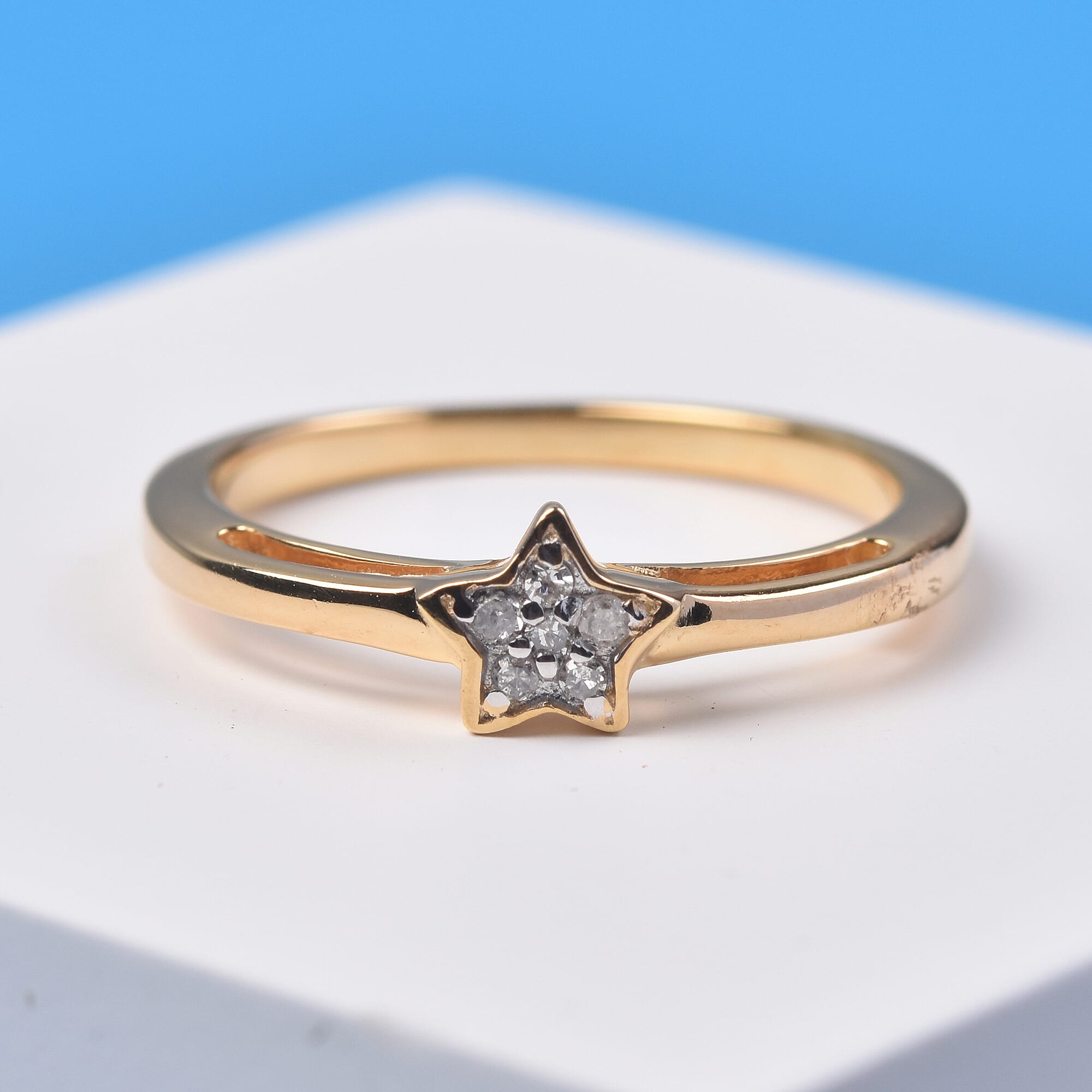 MP Diamond Star Ring in Sterling Silver