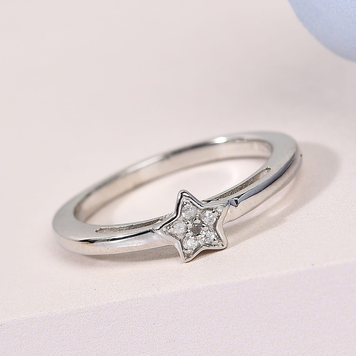 MP Diamond Star Ring in Sterling Silver