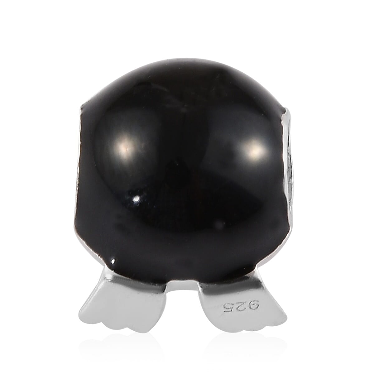 Charmes De Memoire - Platinum and Yellow Gold Overlay Sterling Silver Enamelled Penguin Charm