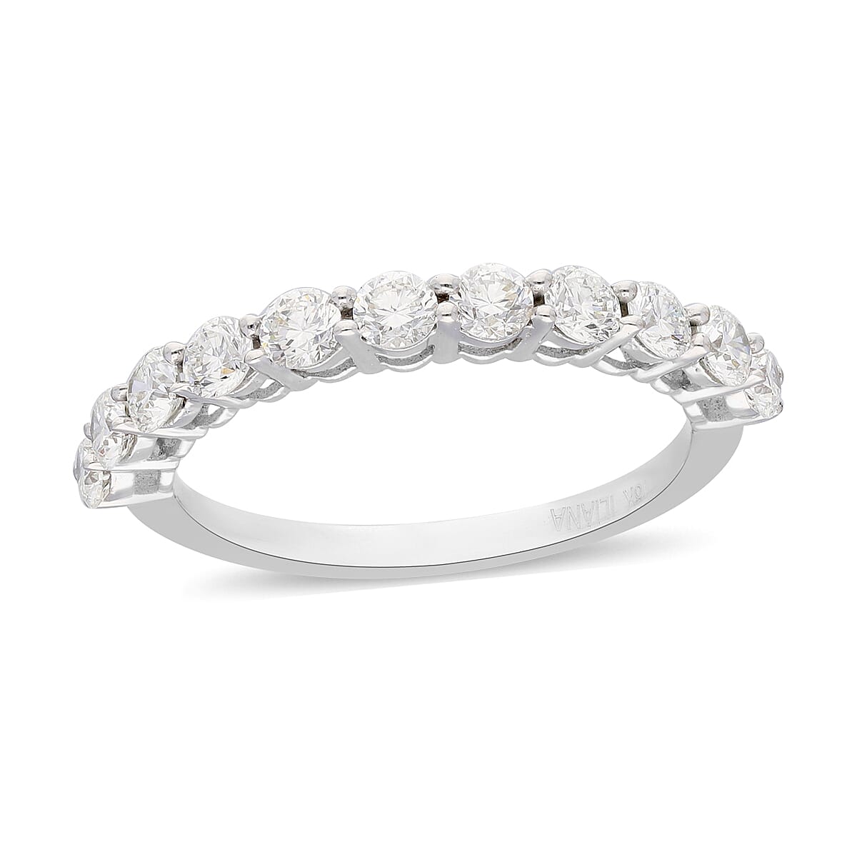 ILIANA 18K White Gold IGI Certified Natural Diamond (SI/G-H) Ring 1.00 Ct.