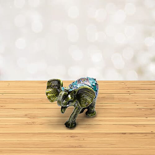 Multi Austrian Crystal Studded Elephant Trinket Box