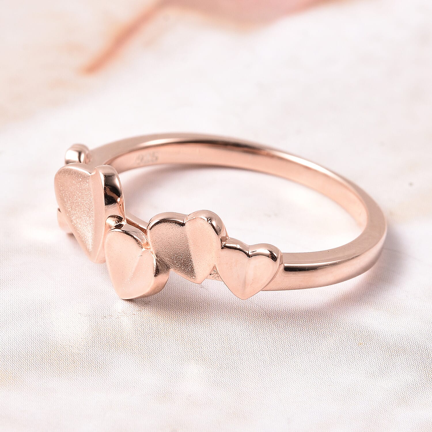 RACHEL GALLEY - Rose Gold Overlay Sterling Silver Heart Ring