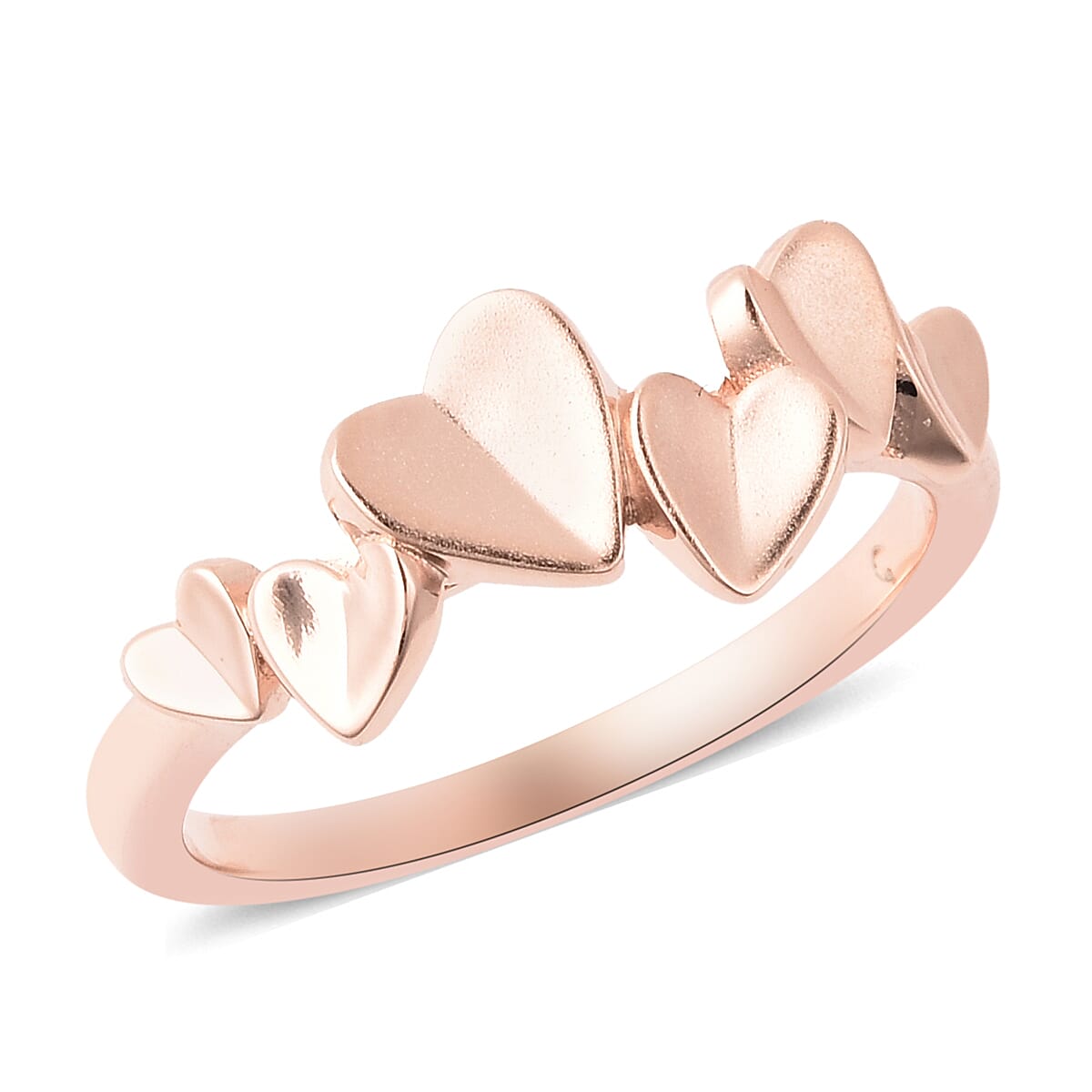 RACHEL GALLEY - Rose Gold Overlay Sterling Silver Heart Ring