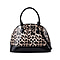 Leopard Pattern Patent Satchel Bag with Adjustable Shoulder Strap 37x26x25cm