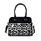 Grey Leopard Print Handbag (32x25x13cm) with Detachable and Adjustable Shoulder Strap (L: 120cm)