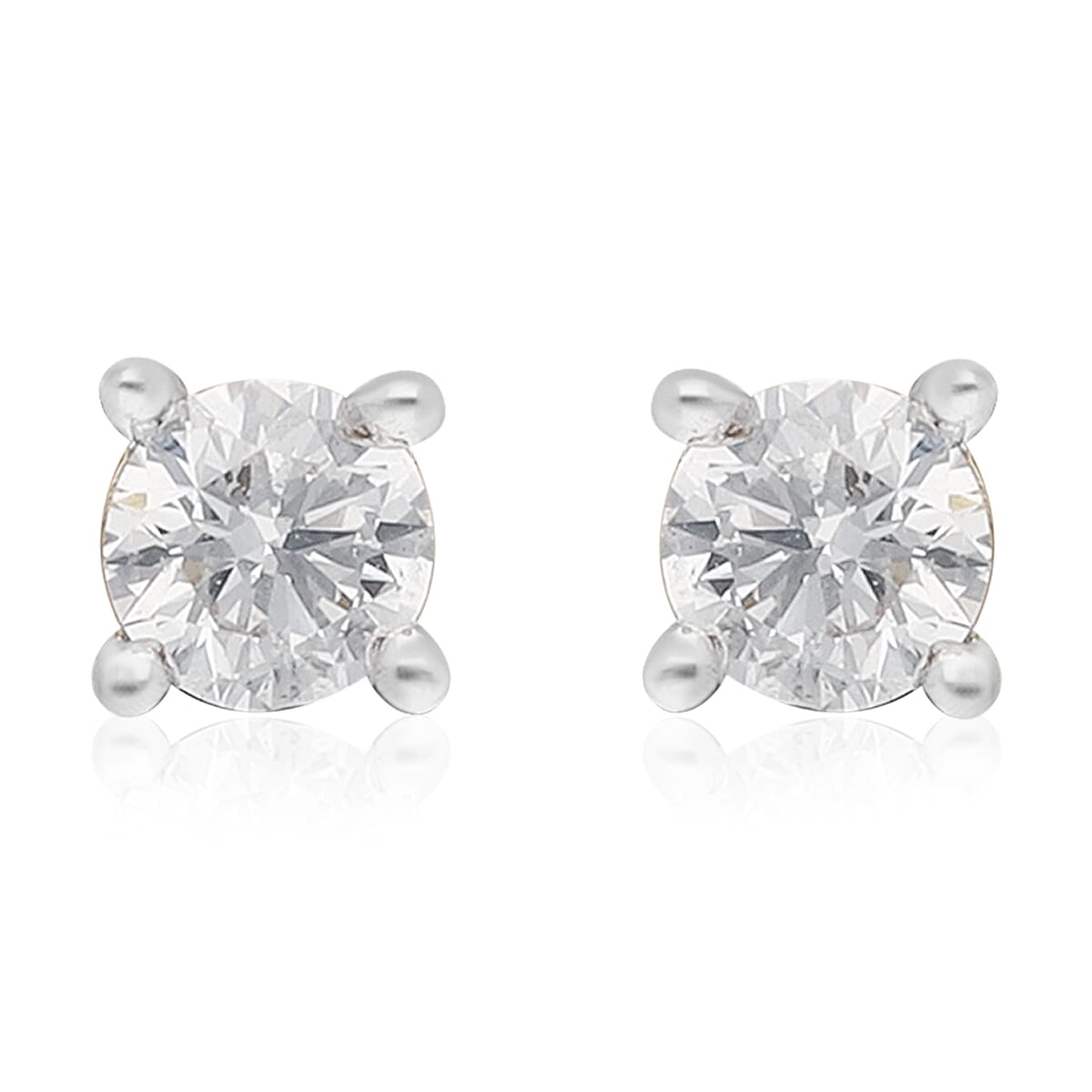ILIANA 18K Yellow Gold SGL Certified Diamond (SI-G-H) Stud Earrings (with Screw Back) 0.20 Ct.
