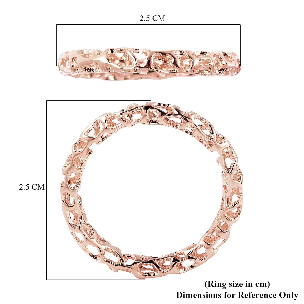 RACHEL GALLEY Allegro Collection-18K Vermeil Rose Gold Overlay Serling Silver Mini Lattice Band Ring