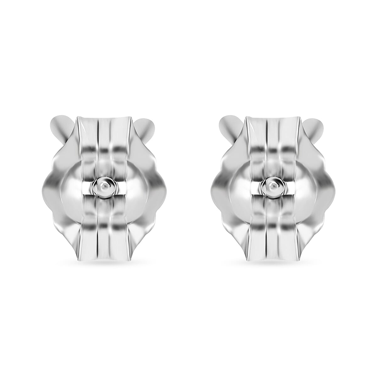 9K White Gold SGL Certified Diamond (I3-G-H) Stud Earrings (with Push Back) 0.25 Ct.