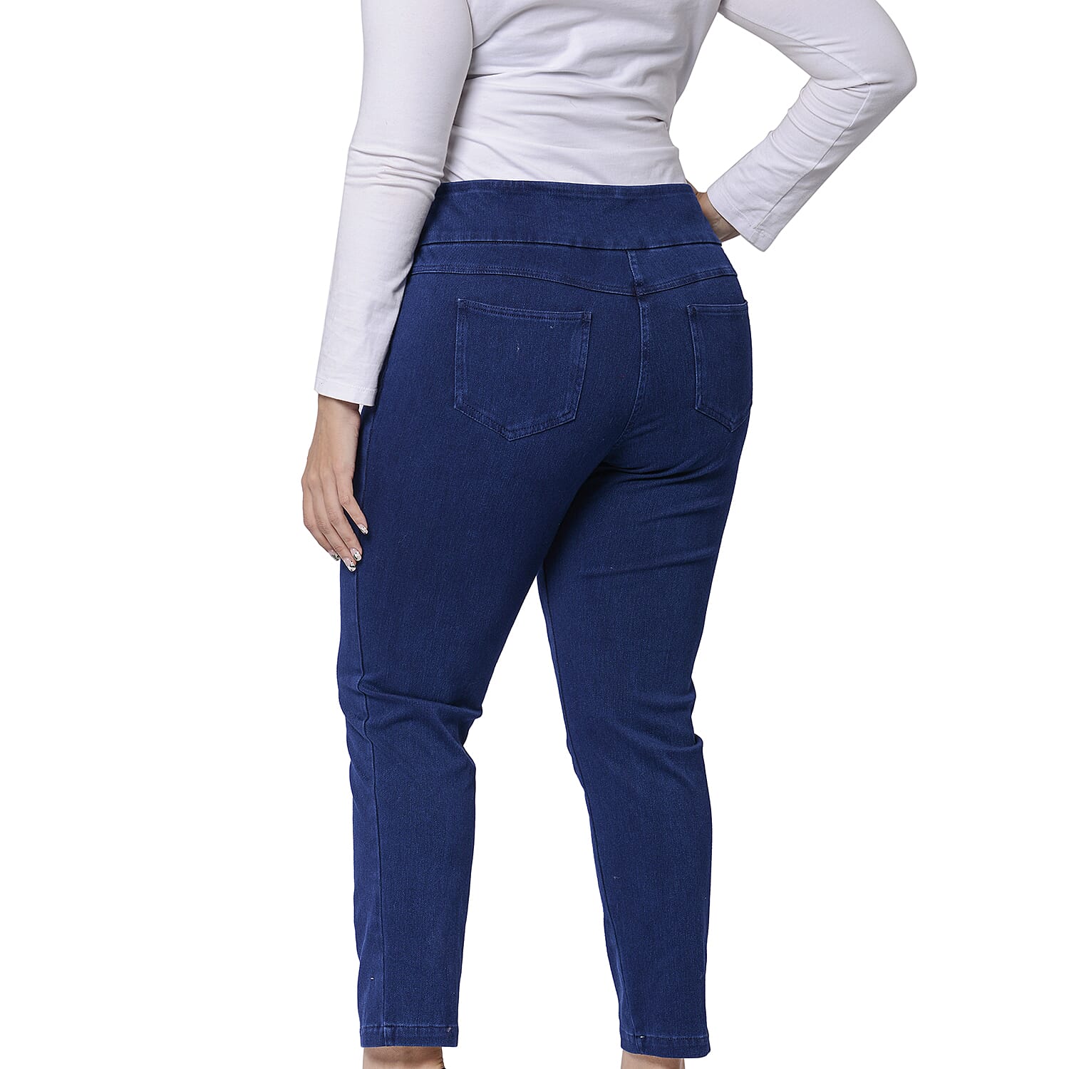 Super Stretch Jeggings with Pockets (Size 8, 40x95cm) - Blue