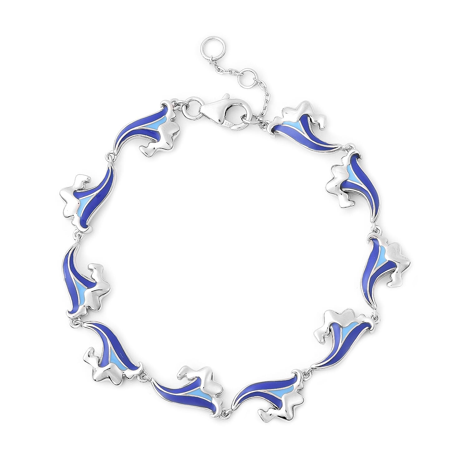 Isabella Liu Embrace Scar Collection Enamelled Bracelet (Size 8) in Rhodium Overlay Sterling Silver