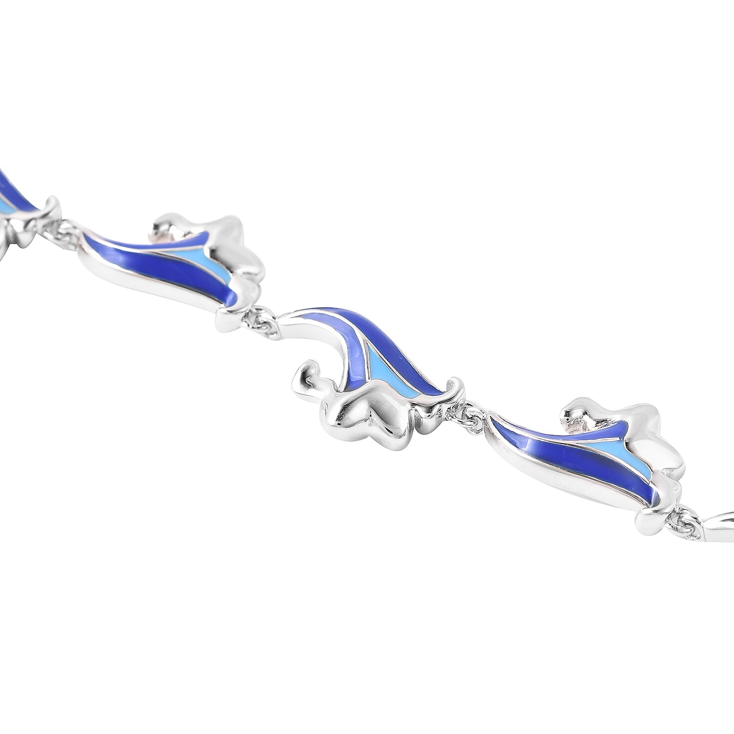 Isabella Liu Embrace Scar Collection Enamelled Bracelet (Size 8) in Rhodium Overlay Sterling Silver