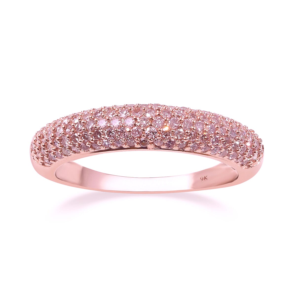 Exclusive Edition 9K Rose Gold Natural Pink Diamond (Rnd) Ring 0.500 Ct.