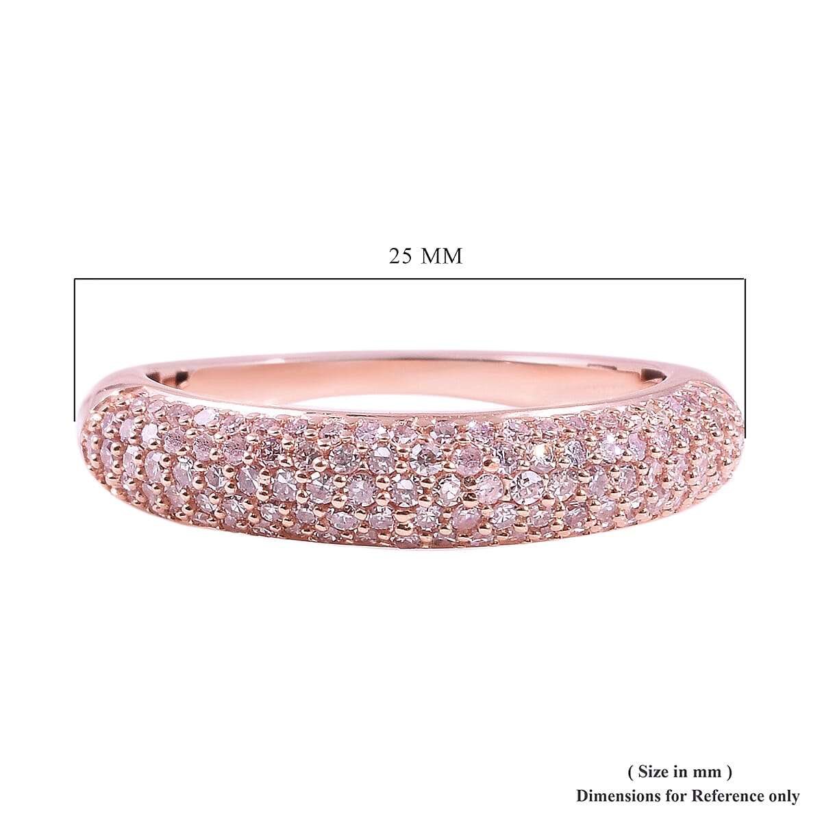 Exclusive Edition 9K Rose Gold Natural Pink Diamond (Rnd) Ring 0.500 Ct.