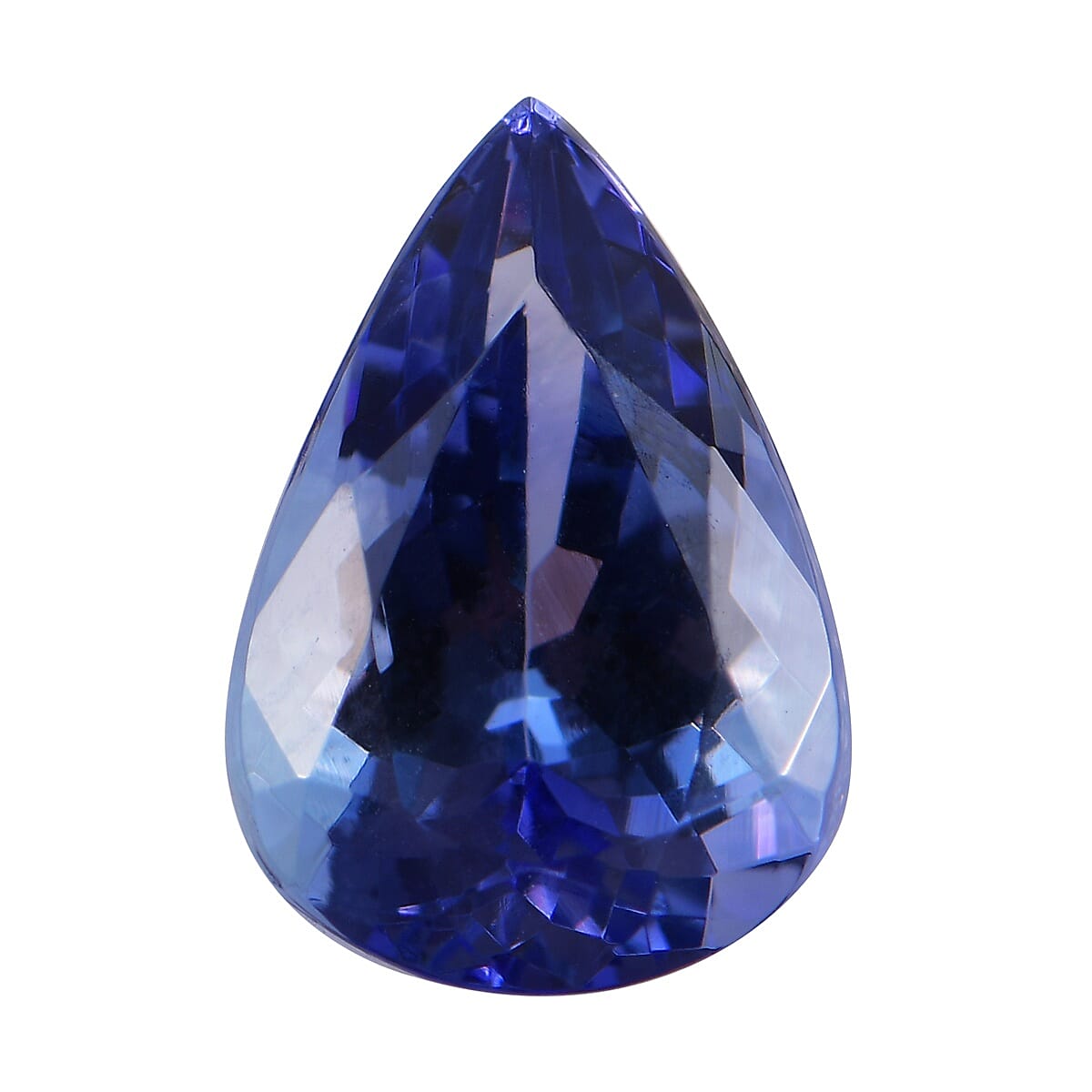 AA Peacock Tanzanite Pear 10x7 Faceted 1.65 Cts