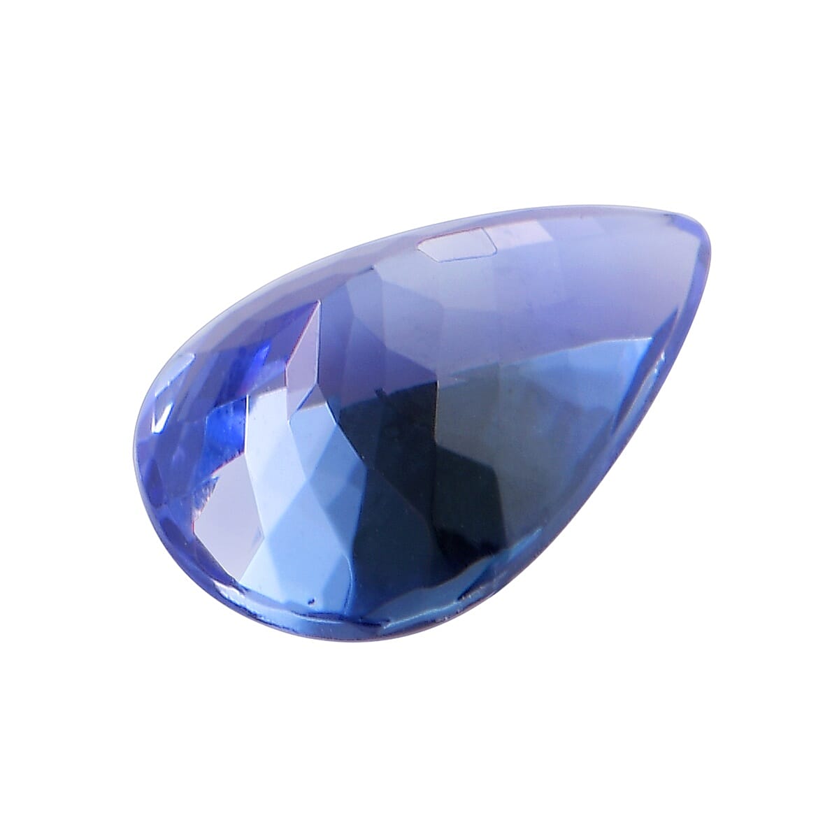 AA Peacock Tanzanite Pear 10x7 Faceted 1.65 Cts