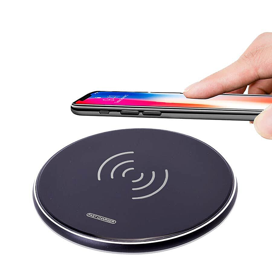 Smart Wireless Charging Pad (Size 10x10cm) - Black