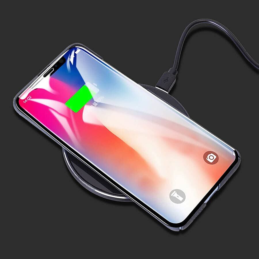 Smart Wireless Charging Pad (Size 10x10cm) - Black