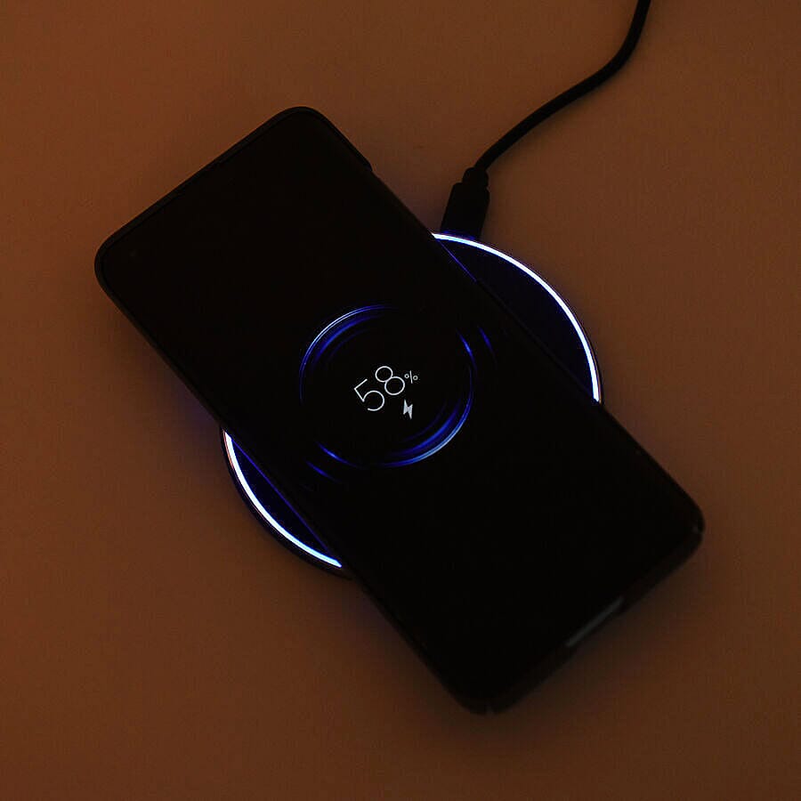 Smart Wireless Charging Pad (Size 10x10cm) - Black