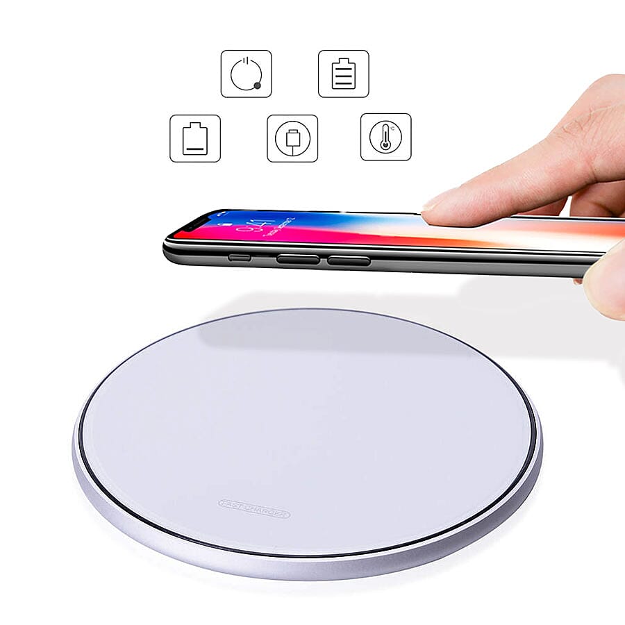 Smart Wireless Charging Pad (Size 10x10cm) - White