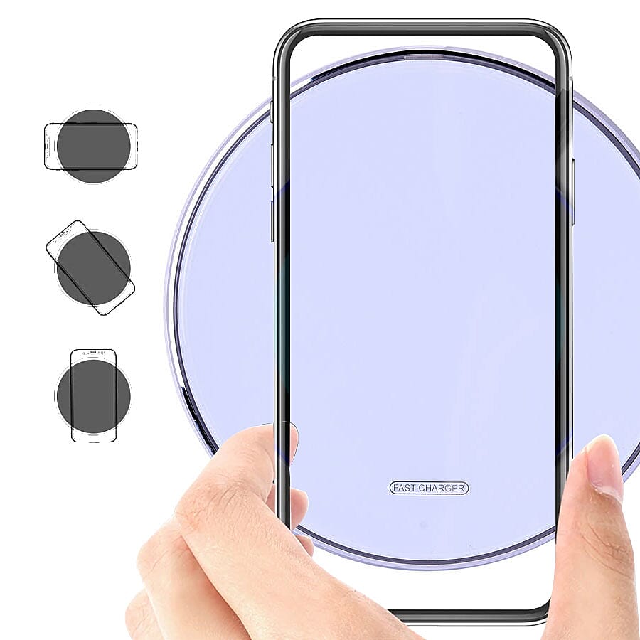 Smart Wireless Charging Pad (Size 10x10cm) - White