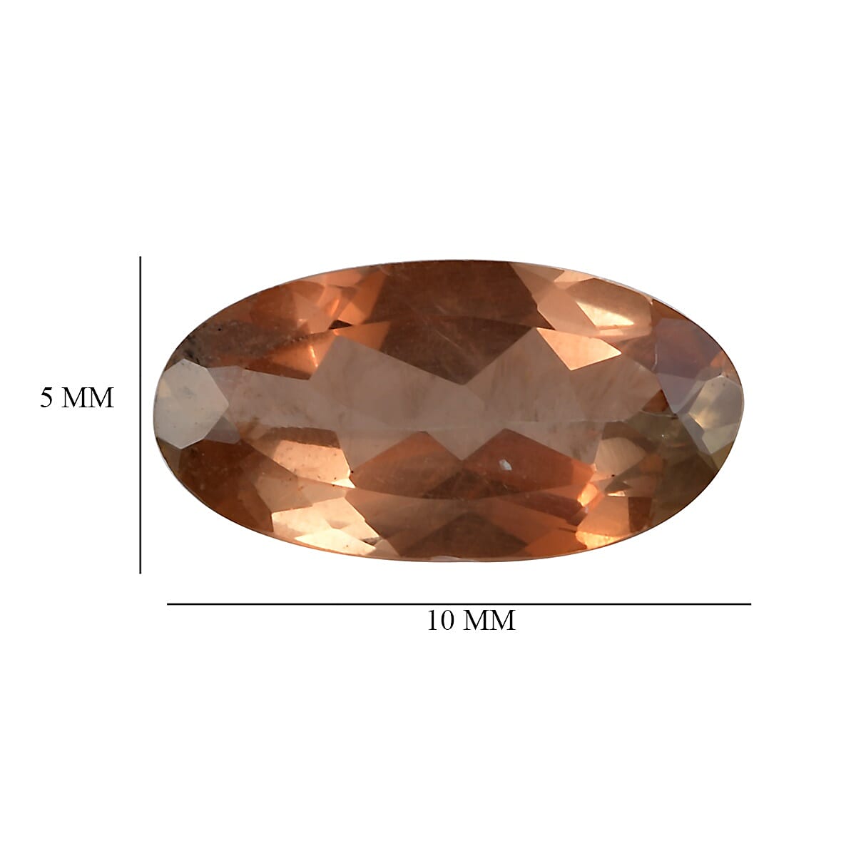 Andalusite Oval 10x5 Faceted 1A 0.94 Cts