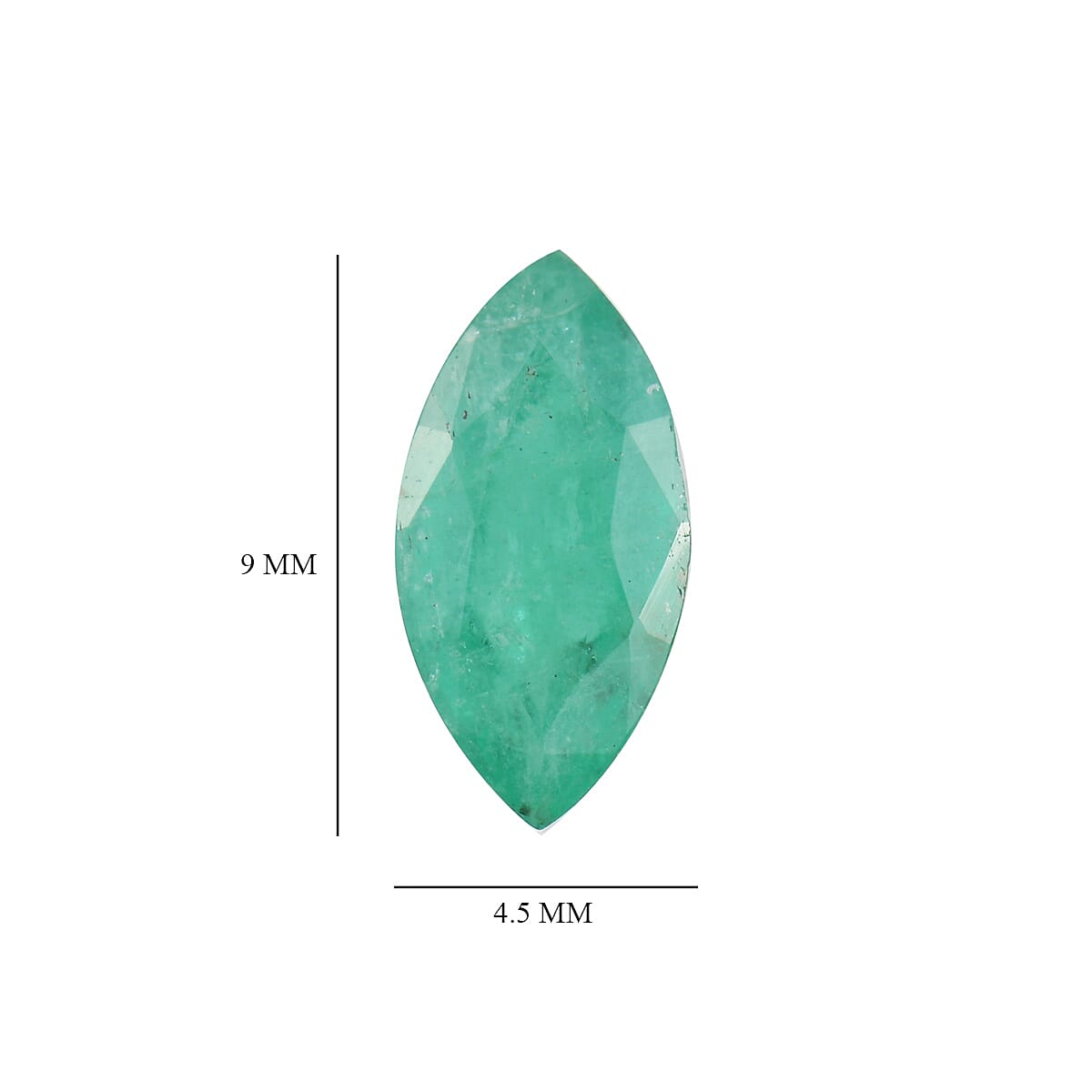 AA Emerald Marquee 9x4.5 Faceted 0.70 Cts
