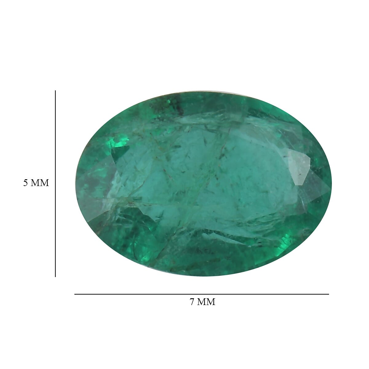 AAA Emerald Oval 7x5 Faceted 0.56 Cts