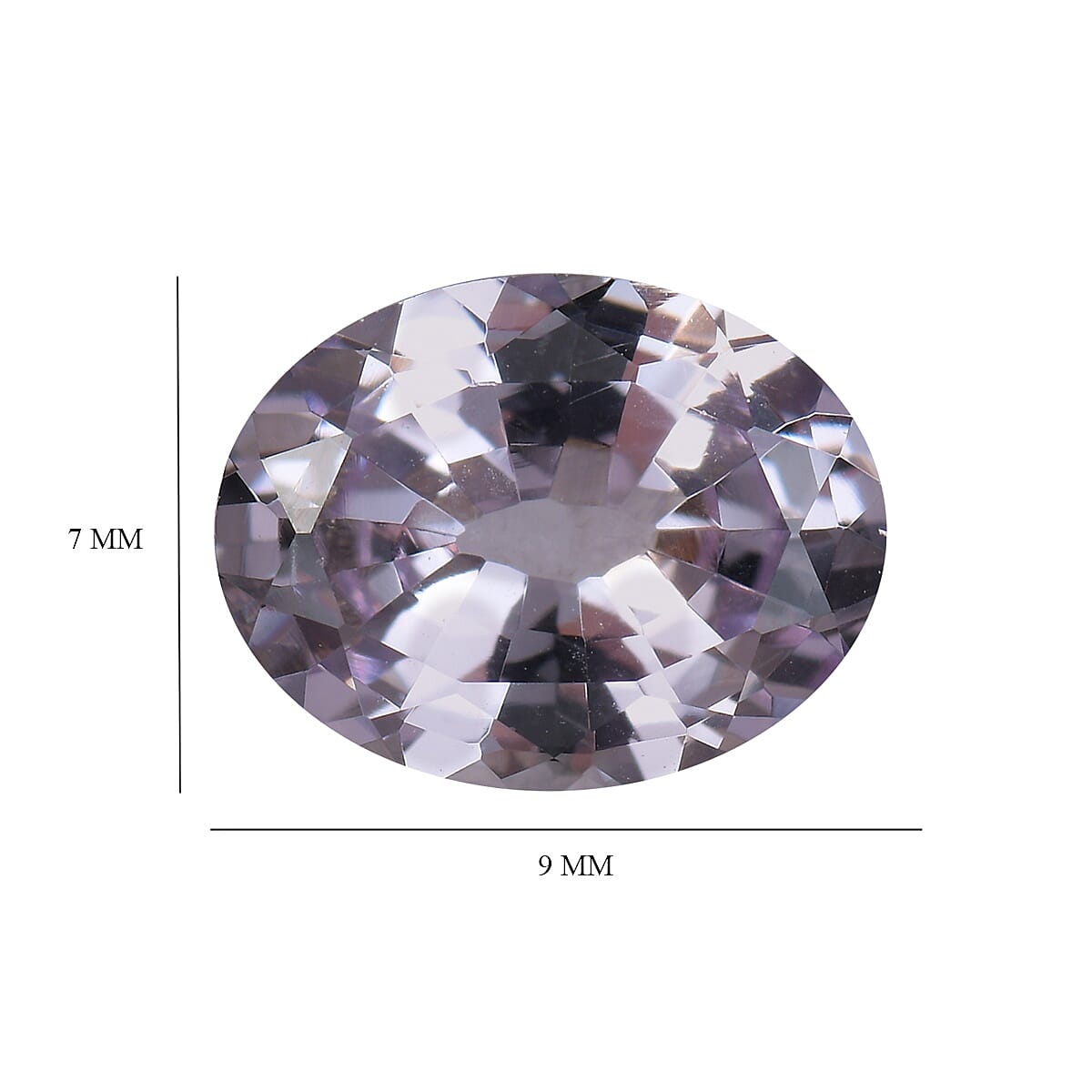 Purple Sapphire Oval 8.4x6.7 Faceted 1A 1.85 Cts