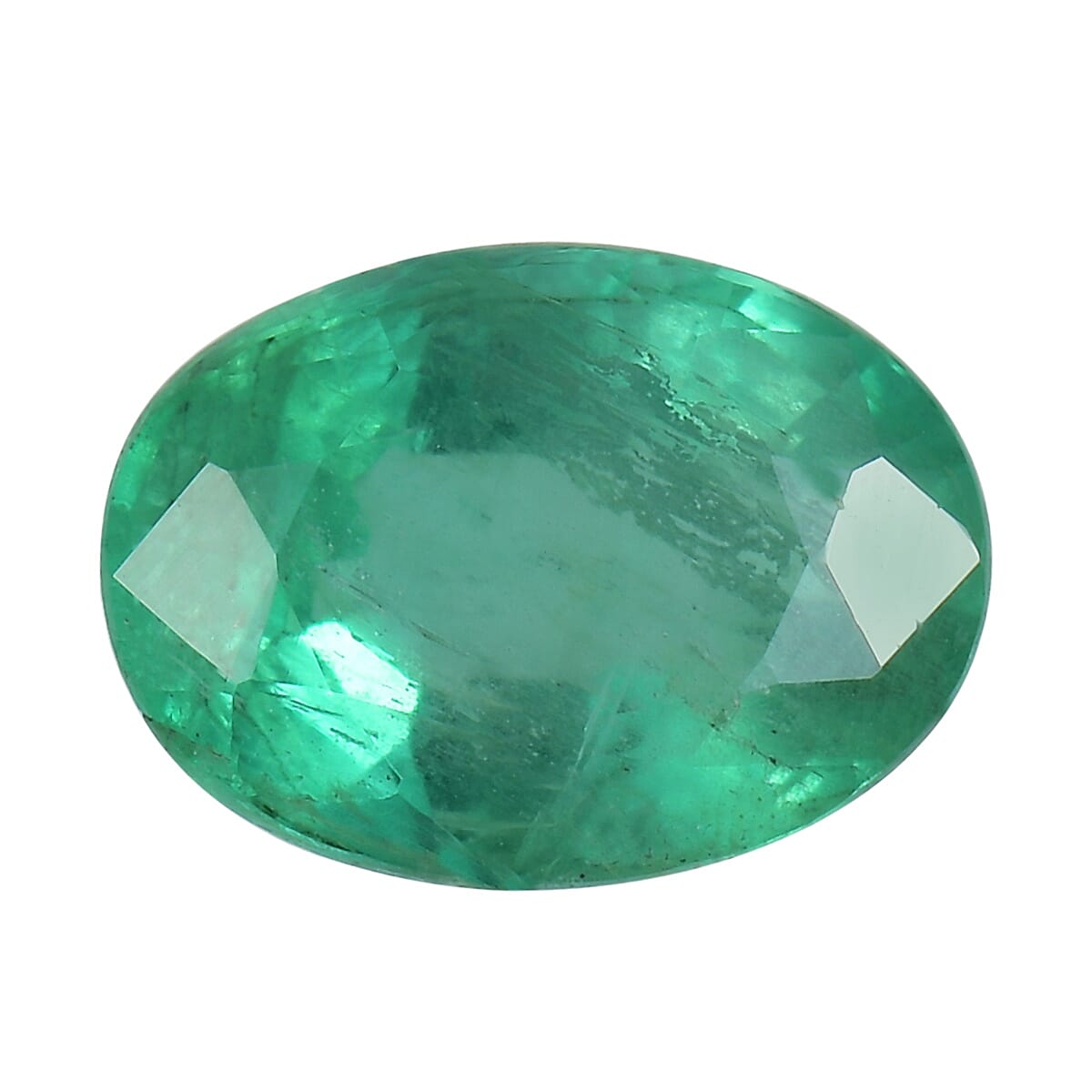 AA Emerald Oval 7.5x5.5 Faceted 0.79 Cts