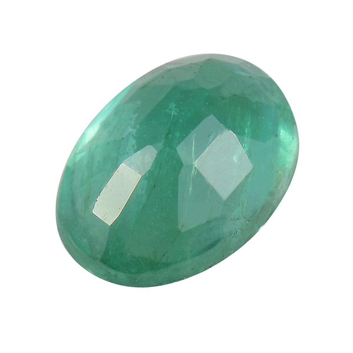 AA Emerald Oval 7.5x5.5 Faceted 0.79 Cts