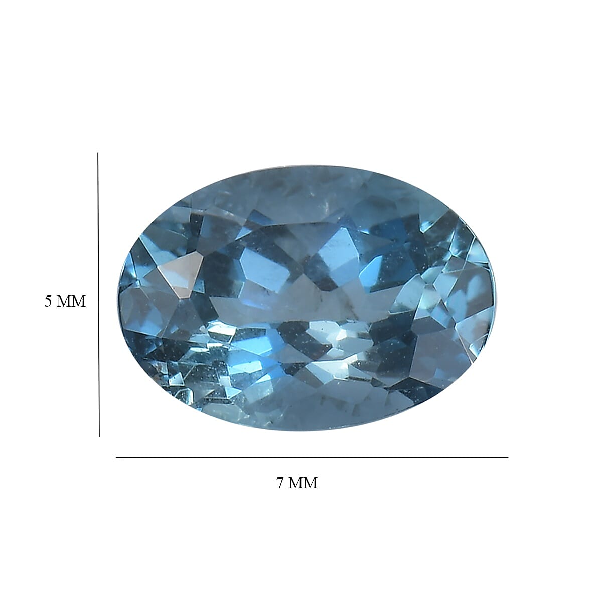 AAAA Santamaria Aquamarine Oval 7x5 Faceted 0.60 Cts