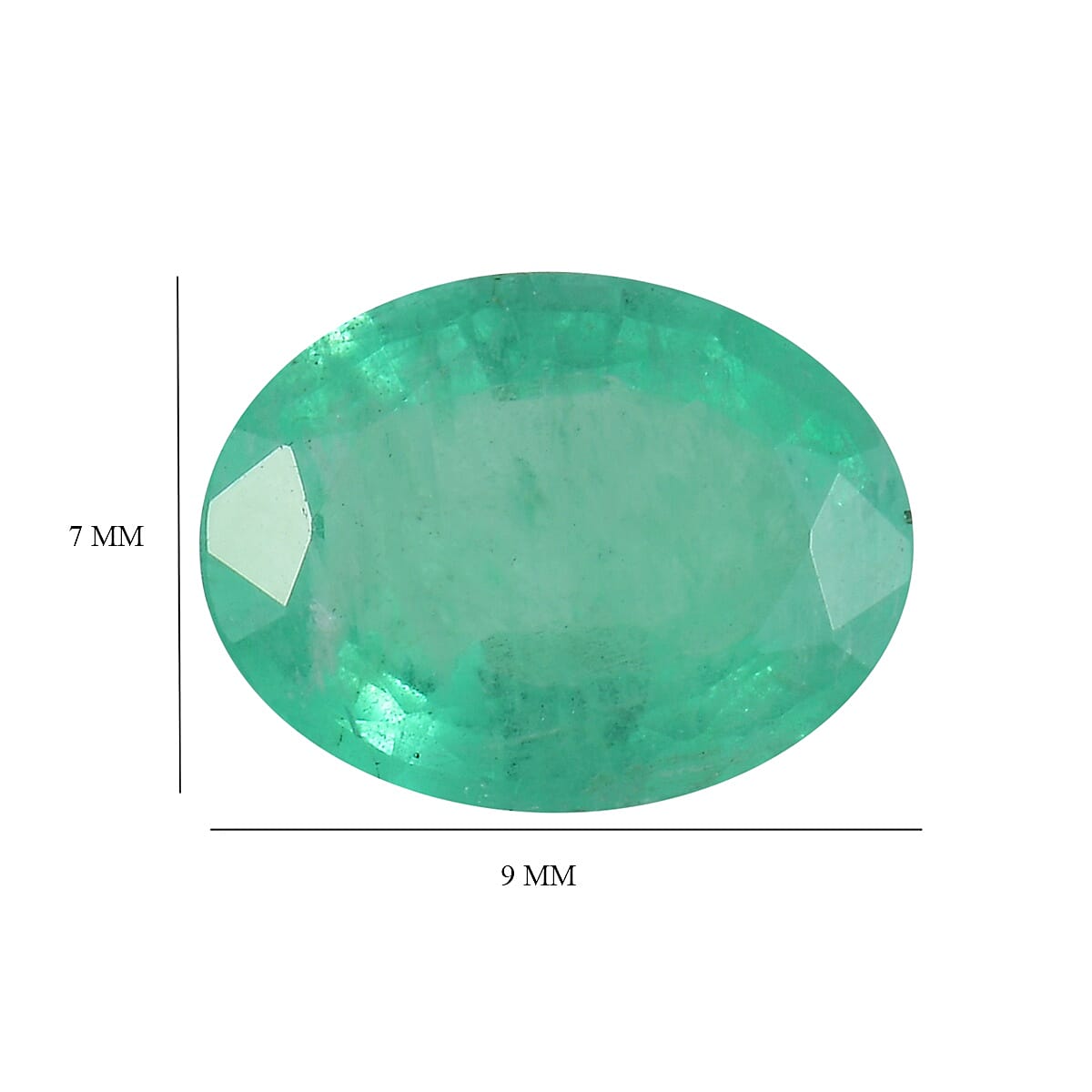Emerald Oval 9x7 Faceted 1A 1.29 Cts
