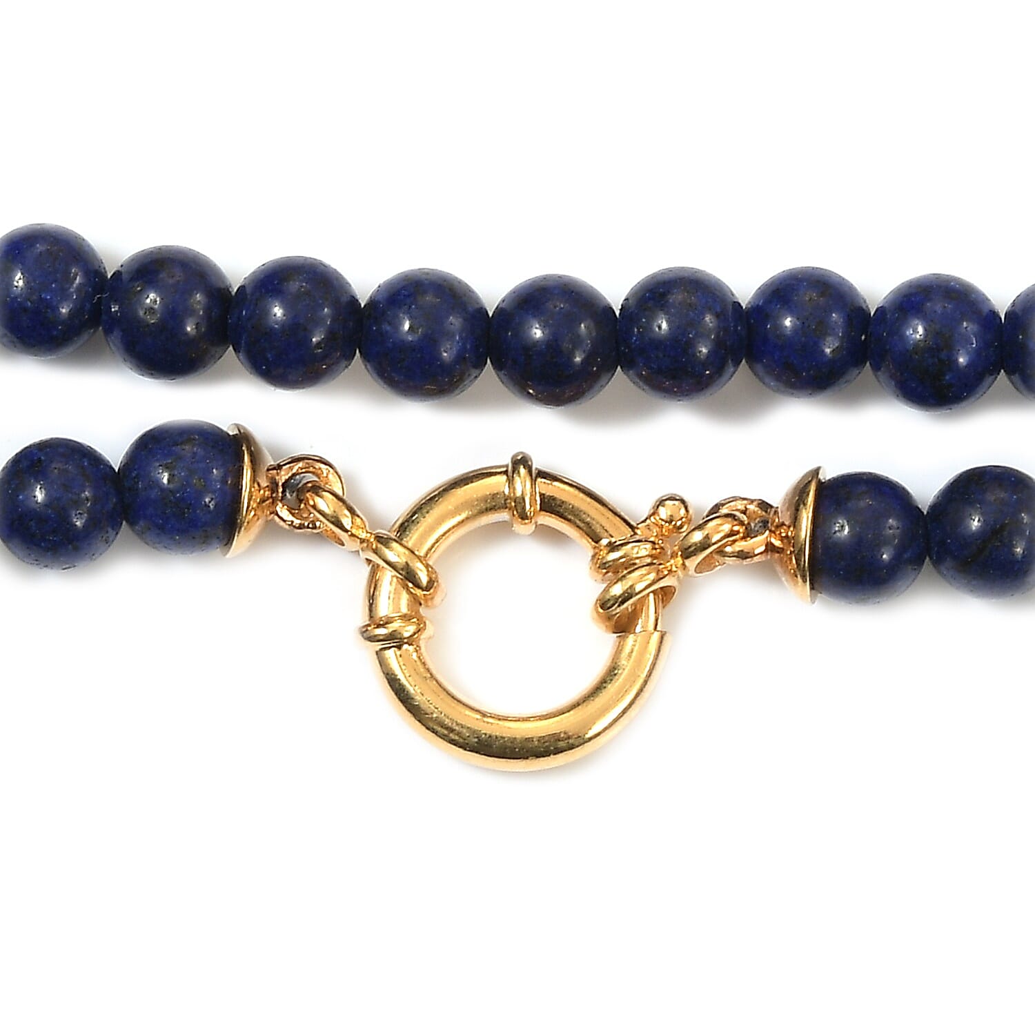 Sundays Child Lapis Lazuli Bead Necklace (Size 30) in Yellow Gold Vermeil Sterling Silver 200.00 Ct.
