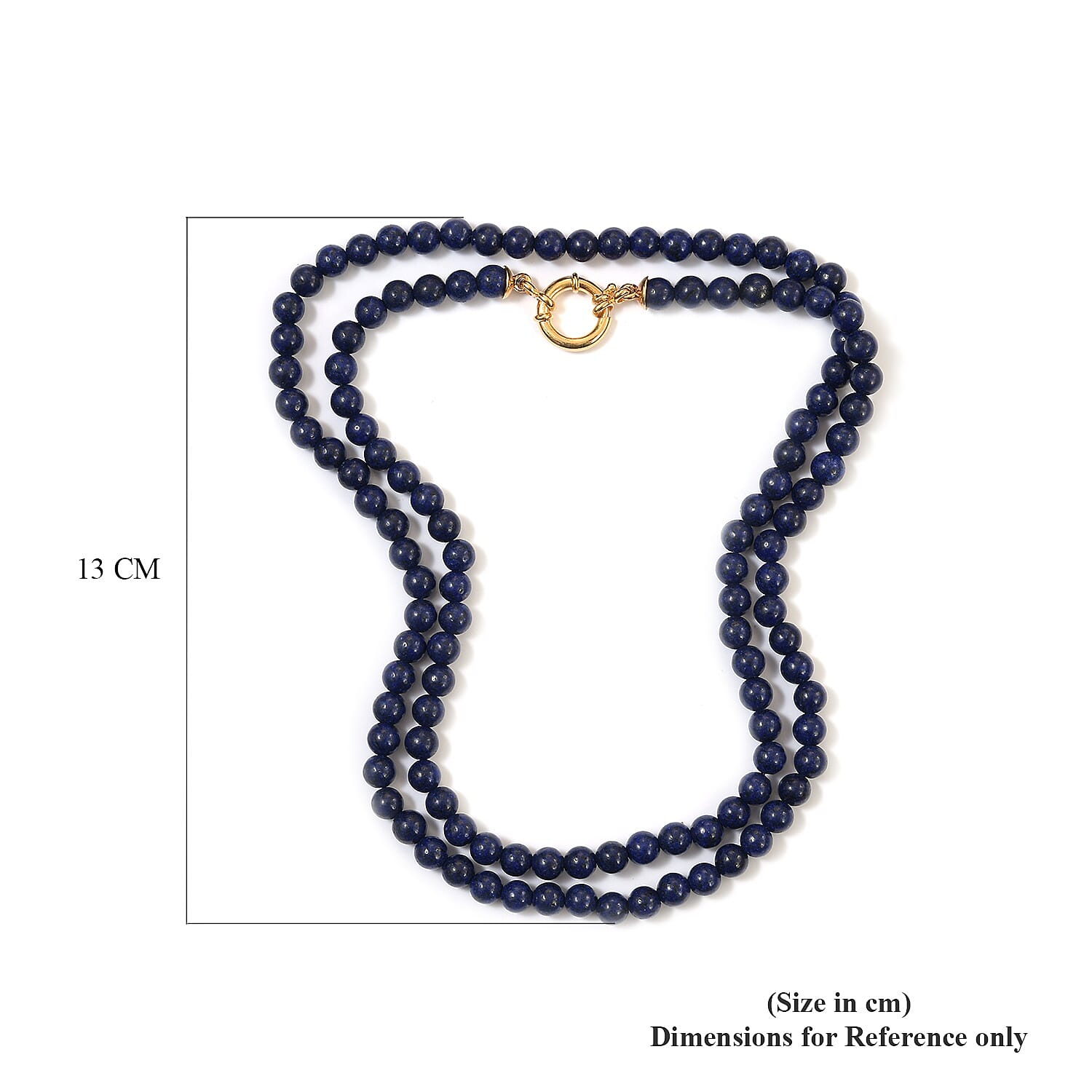 Sundays Child Lapis Lazuli Bead Necklace (Size 30) in Yellow Gold Vermeil Sterling Silver 200.00 Ct.